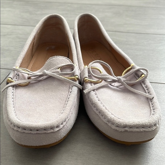 NWOT RALPH LAUREN Suede Leather Loafer with Bow and Gold Detail, Size 7.5 - Picture 5 of 11